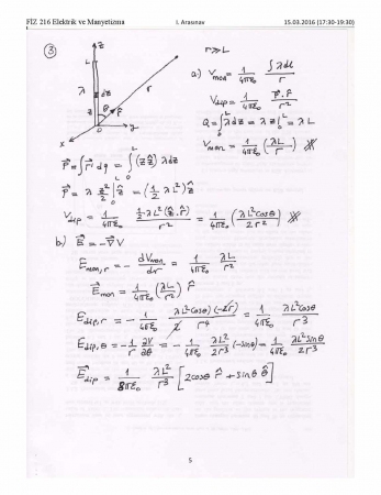 Elektrik Ve Manyetizma Vize Soruları Ve Cevapları -2016