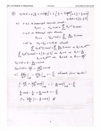 Elektrik Ve Manyetizma Vize Soruları Ve Cevapları -2016