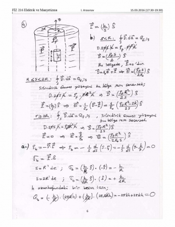 Elektrik Ve Manyetizma Vize Soruları Ve Cevapları -2016