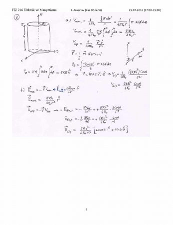 Elektrik ve Manyetizma Vize Soruları ve Cevapları Yaz Okulu