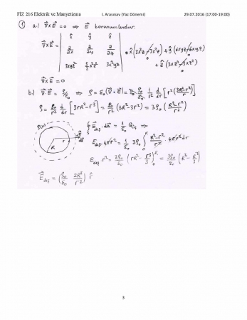 Elektrik ve Manyetizma Vize Soruları ve Cevapları Yaz Okulu