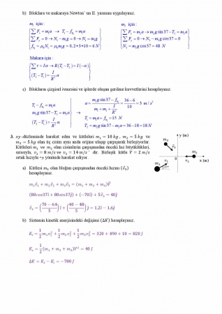 Fizik -1 Final Soruları ve Cevapları -2014