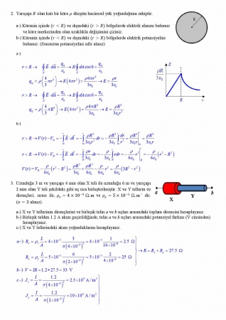 Fizik -1 Vize Soruları ve Cevapları Bahar Dönemi