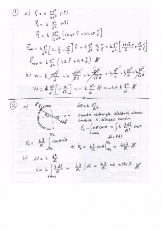 Fizik -2 Final Soruları ve Cevapları