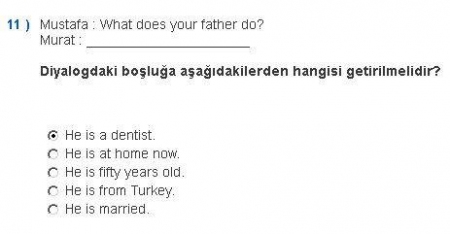 İngilizce -1 Vize Soruları ve Cevapları