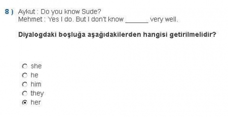 İngilizce -1 Vize Soruları ve Cevapları
