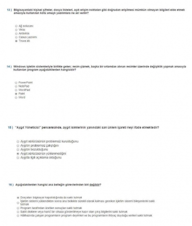 Temel Bilgi Teknolojileri Dersi Vize Soruları ve Cevapları