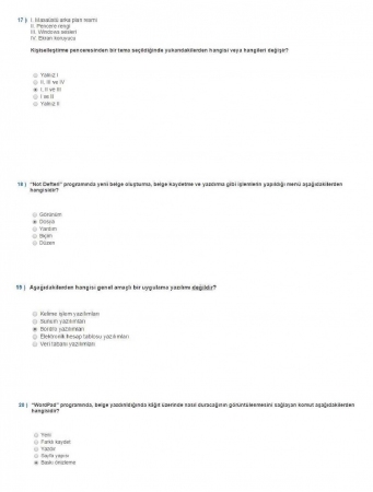 Temel Bilgi Teknolojileri Dersi Vize Soruları ve Cevapları