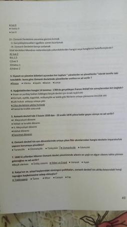 Atatürk İlkeleri ve İnkilap Tarihi -1 Vize Soruları ve Cevapları - 2016