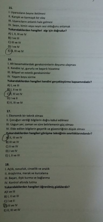 Çocuk Psikolojisi ve Ruh Sağlığı Dersi Vize ve Final Soruları