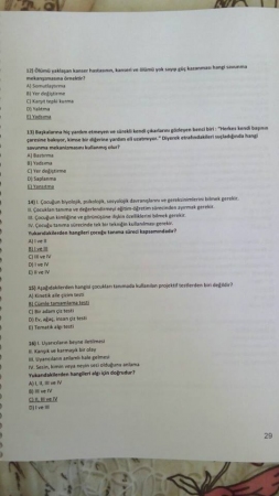 Çocuk Psikolojisi ve Ruh Sağlığı Dersi Vize Soruları ve Cevapları