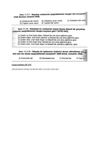 Mikroekonomi -2 Çalışma Soruları -3