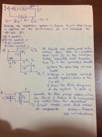 Process Control Sınav Soruları - Çözebilir misiniz ?