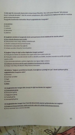 Türk Dili -1 Vize Soruları