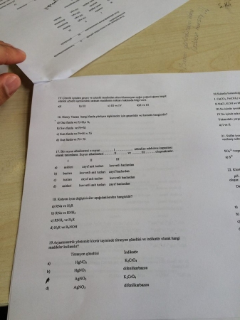 Çevre Kimyası -1 Final Soruları