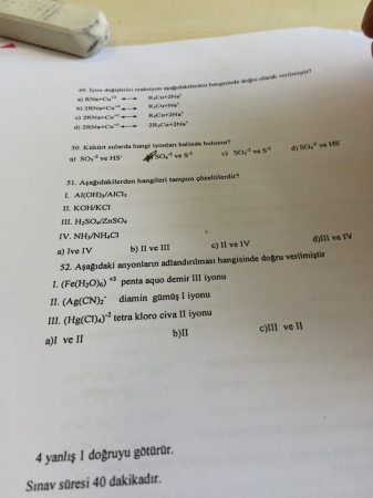 Çevre Kimyası -1 Final Soruları