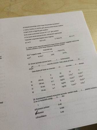 Çevre Kimyası -1 Final Soruları