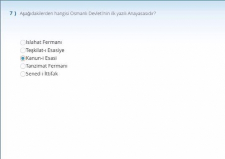 Atatürk İlkeleri ve İnkılap Tarihi -1 Kısa Sınav Soruları