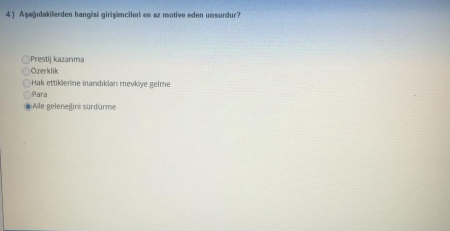 Girişimcilik ve Proje Yönetimi Vize Soruları ve Cevapları