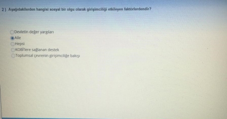 Girişimcilik ve Proje Yönetimi Vize Soruları ve Cevapları