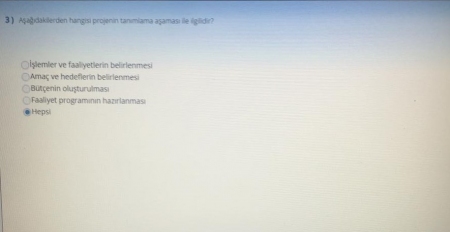 Girişimcilik ve Proje Yönetimi Vize Soruları ve Cevapları