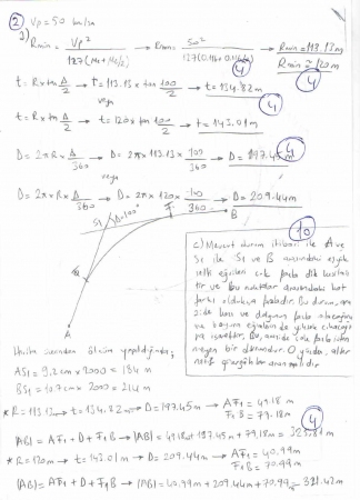 Ulaştırma Proje Dersi Vize Soruları ve Cevapları