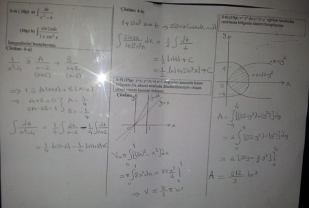 Matematik -1 Final Soruları ve Çözümleri