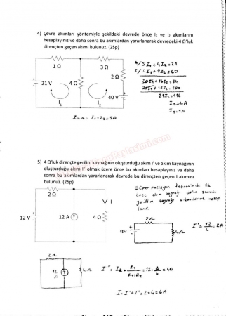 Doğru Akım Devre Analizi Final Soruları Çözümleri