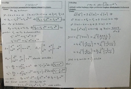 Mühendislik Matematiği Final Soruları ve Çözümleri