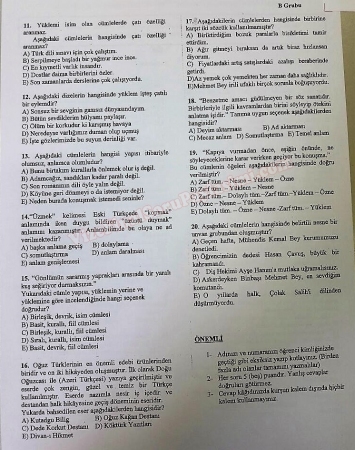 Türk Dili Final Soruları -  KTÜ