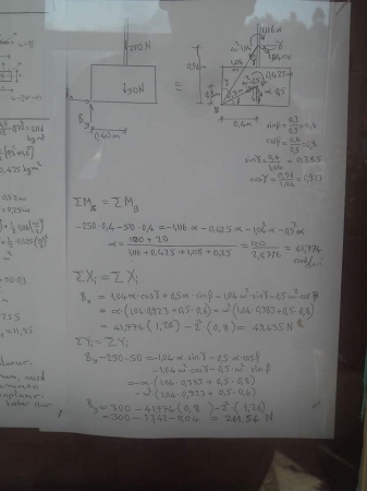 Dinamik Dersi Bütünleme Soruları ve Cevapları - 2014