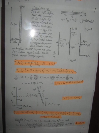 Dinamik Dersi Bütünleme Soruları ve Cevapları - 2013
