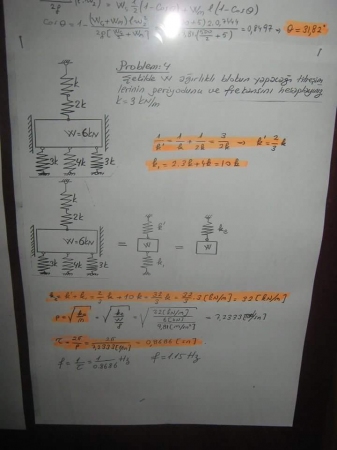 Dinamik Dersi Bütünleme Soruları ve Cevapları - 2013