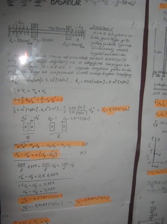 Dinamik Dersi Bütünleme Soruları ve Cevapları - 2013
