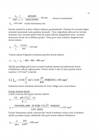 Betonarme - 1 Final Soru ve Cevapları
