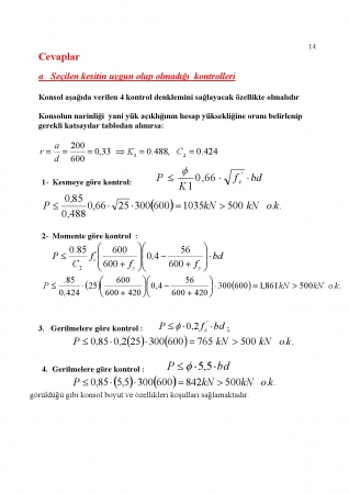 Betonarme - 1 Final Soru ve Cevapları