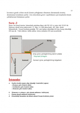 Betonarme - 1 Final Soru ve Cevapları