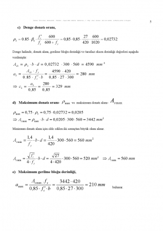 Betonarme - 1  Yıliçi Sınav Soruları