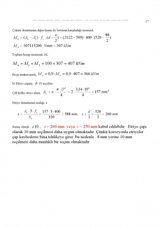 Betonarme - 1  Yıliçi Sınav Soruları