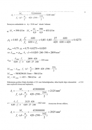 Betonarme - 1  Yıliçi Sınav Soruları