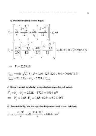 Betonarme - 1  Yıliçi Sınav Soruları