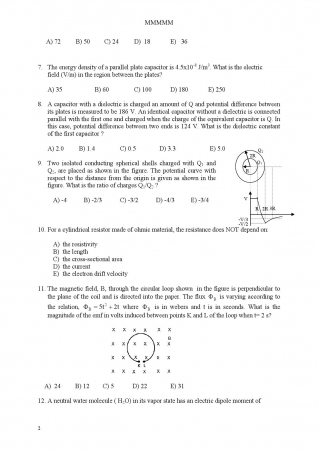 Physics - 2 Summer Semester Final Exam Questions