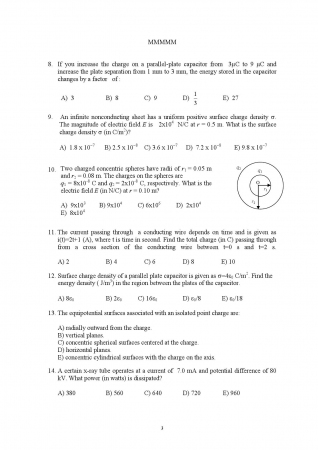 Physics - 2 Spring Semester Midterm - 1 Questions