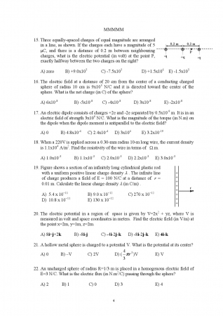 Physics - 2 Spring Semester Midterm - 1 Questions