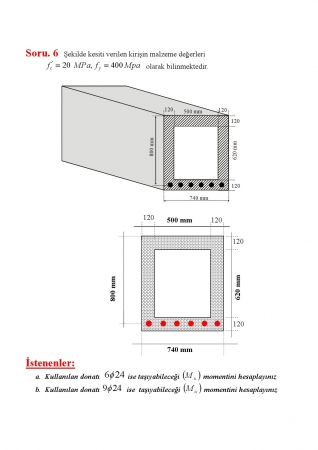 Betonarme - 1 Örnek Çalışma Soruları