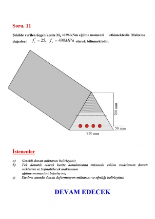 Betonarme - 1 Örnek Çalışma Soruları