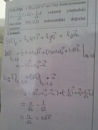 Matematik -2 Final Soruları ve Çözümleri - 2017