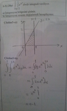 Matematik -2 Final Soruları ve Çözümleri - 2017