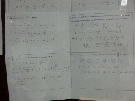 Matematik-2 Final Soruları Ve Cevapları-Mühendislik Fakültesi