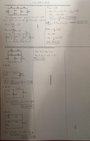 Elektroteknik Dersi Final Soruları (Elektrik Devreleri -1)